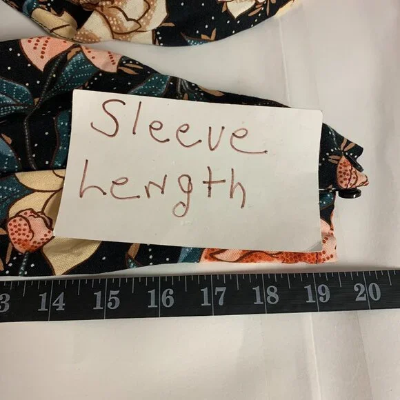 Torrid Dress Womens Size 2(18-20) Blue Floral Midi Dark Cottagecore Mature - Picture 7 of 10